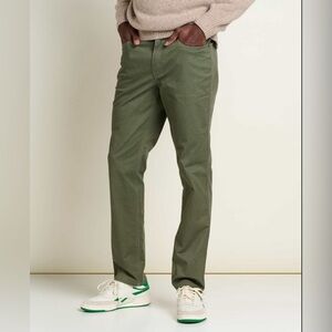 NWT Toad&Co Army Green Organic Cotton Blend 5 Pocket Mission Ridge Lean Pants